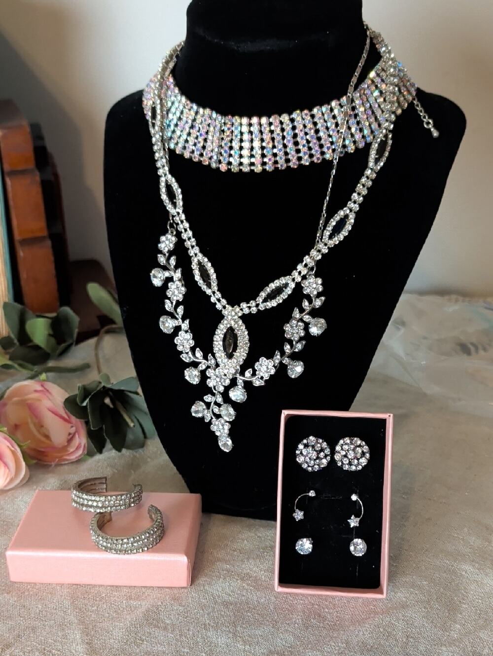 Bridal Glam Rhinestone Jewelry Collection Princesscore Old Hollywood Sparkle